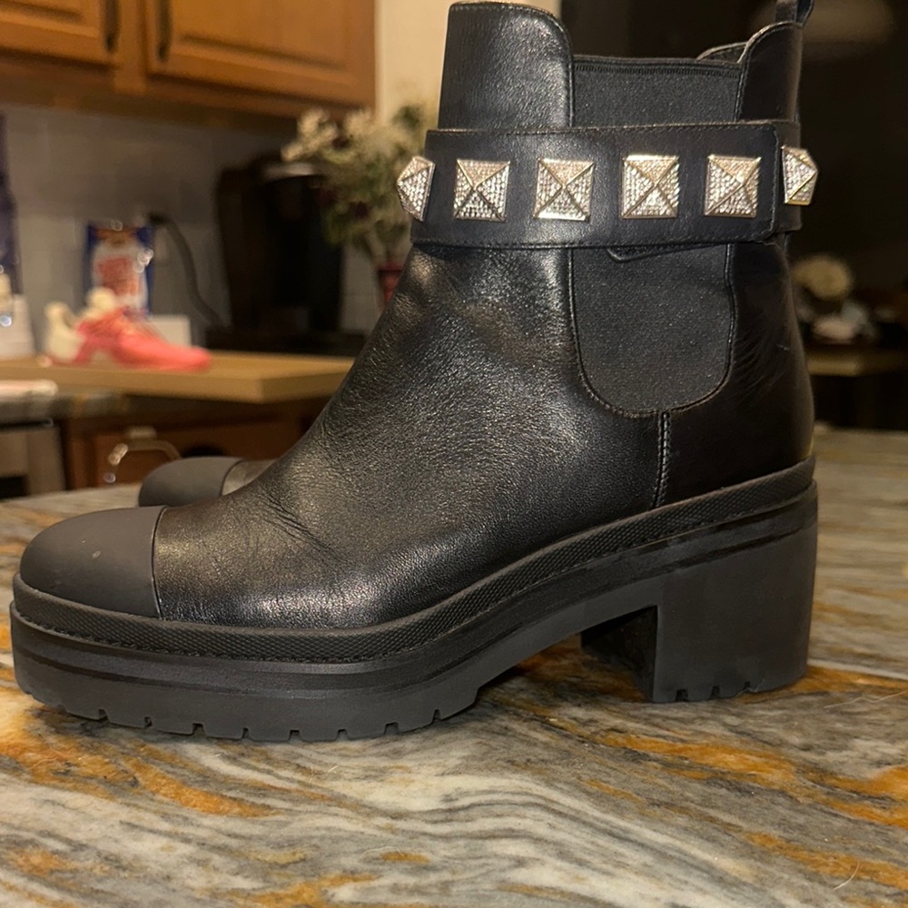 Black Studded Ankle Boots